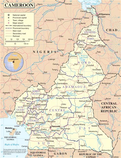 喀麦隆交通旅游地图 - 喀麦隆地图 - 地理教师网