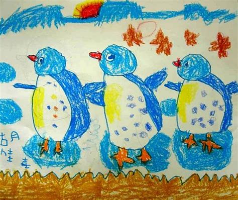 企鹅/少儿绘画作品/儿童画/网络美术馆_中国少儿美术教育网