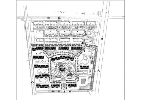榆林市北林花园小区总平面规划设计CAD图纸（占地7万平米）_住宅小区_土木在线