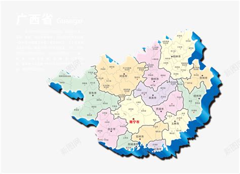 广西省地图png图片免费下载-素材aiieiat-88ICON