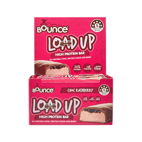Bounce Load Up High Protein Bar Choc Raspberry 60g x 15 Display ...