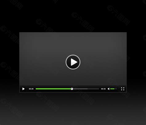 黑绿色视频播放器界面展示设计网页UI素材免费下载(图片编号 ...
