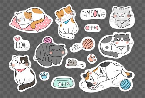 猫咪贴纸非主流头像