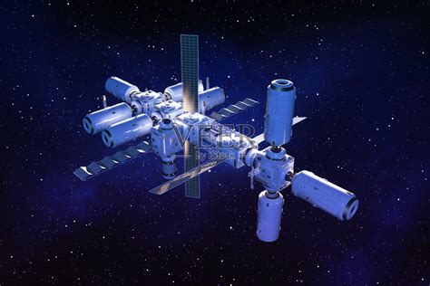 c4d空间站-未来科幻空间站太空操控室-场景模型下载