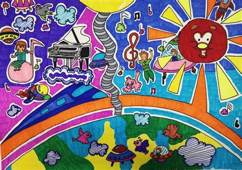 中日美好生活 张译昀 12岁 - 国际少年儿童动漫绘画展‐全球抗疫展2020