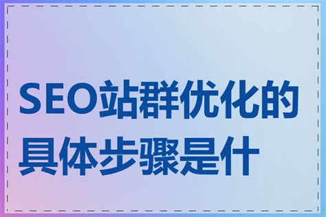 SEO站群优化的具体步骤是什么