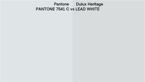 Pantone 7541 C vs Dulux Heritage LEAD WHITE side by side comparison