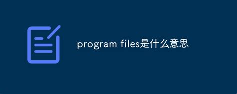 program files是什么意思-莱卡云