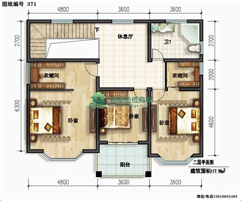 经典三层自建房屋设计图，占地120平方米左右 - 三层别墅设计图 - 轩鼎别墅图纸