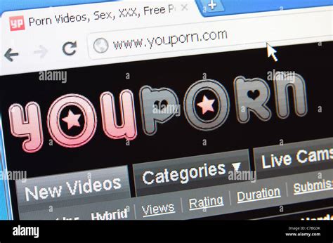screenshot of free internet porn website youporn for editorial use only ...