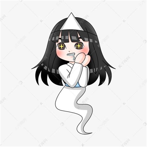 幽灵日本卡通鬼怪女孩素材图片免费下载-千库网