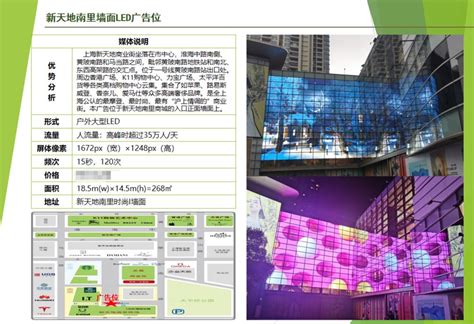 上海黄浦区新天地南里墙面商超卖场LED屏广告投放_上海黄浦区LED屏广告-找广网