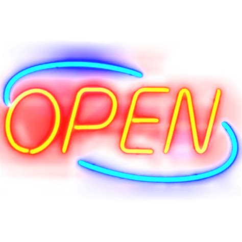Open Neon Sign transparent PNG - StickPNG