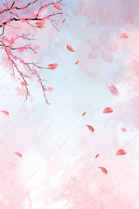 浪漫梦幻樱花节海报背景素材背景图片免费下载-千库网