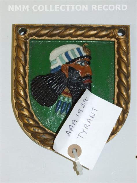 Official boat badge of HMS Tyrant | Royal Museums Greenwich