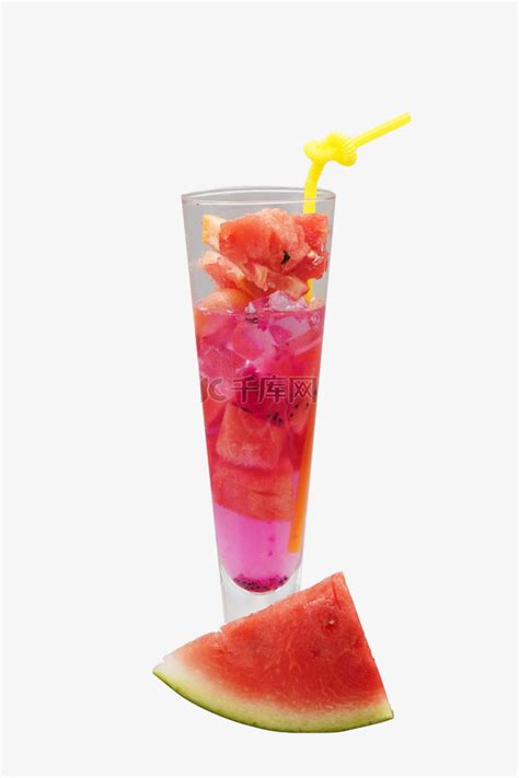 西瓜汁饮料/饮品草莓汁高清摄影大图-千库网