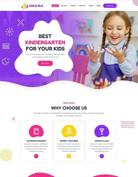 儿童教育机构网页设计，优质的教育机构网站模板_墨鱼部落格