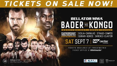 2019年9月8日Bellator 226期 – 直播[视频] Bader vs. Kongo