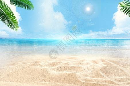大海沙滩度假背景图片素材-正版创意图片401720470-摄图网