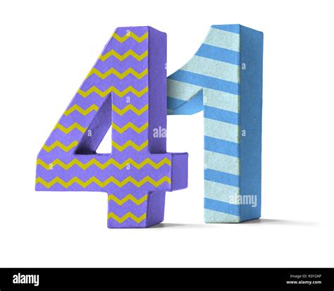 colorful number of cardboard - number 41 Stock Photo - Alamy