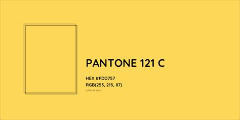PANTONE 121 C Complementary or Opposite Color Name and Code (#FDD757 ...