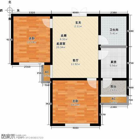 8米x10米房屋设计图二室一厅(8x15米120平米套房房屋设计图)