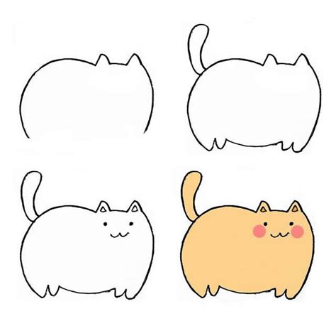 儿童画小猫的画法 简单可爱简笔画图 咿咿呀呀儿童手工网
