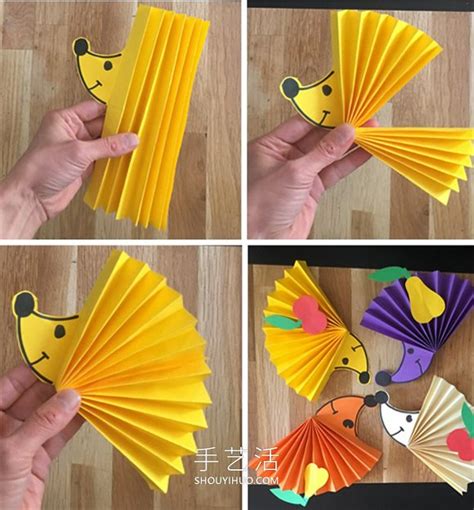 幼儿园手工制作立体彩纸刺猬的做法教程_手艺活网