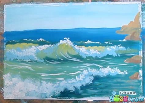 水粉画沙滩大海 水粉画大海沙滩简单教程 - 第 3 - 水彩迷