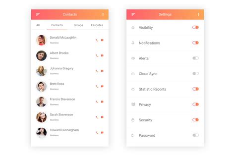 社交APP个人中心界面设计模板v3 User Profile mobile interface concept – 设计小咖