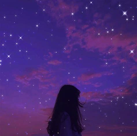 星空壁纸温柔女生头像
