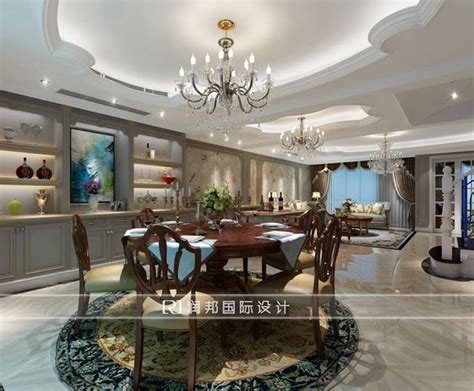 龙湖香颂-300平米别墅欧式风格-谷居家居装修设计效果图