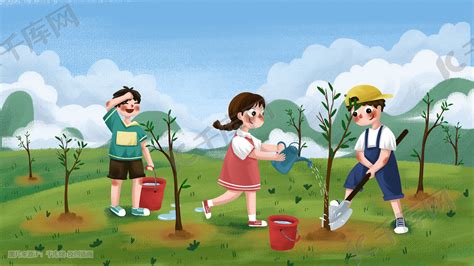 环保地球节能低碳公益绿色植物爱护环境插画图片-千库网