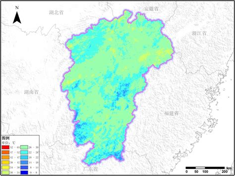 卫星遥感数据反演江西省地表温度(LST)产品-生态环境类数据-地理国情监测云平台