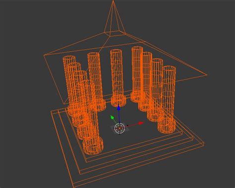 blender 简单神庙3d模型素材资源免费下载-Blender3D模型库