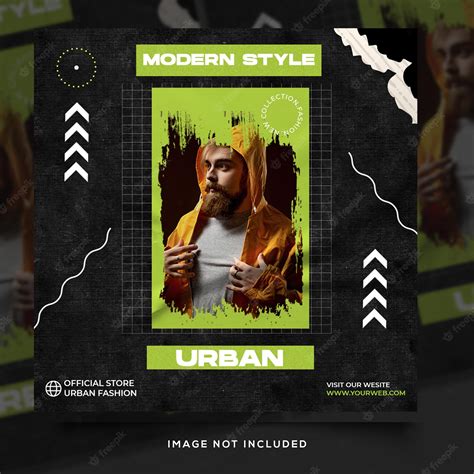 Premium PSD | Urban fashion streetwear banner instagram post template