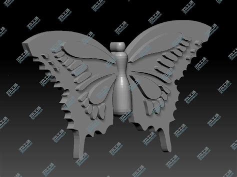 蝴蝶饰品-3D打印模型下载-3D工场 3Dworks.cn