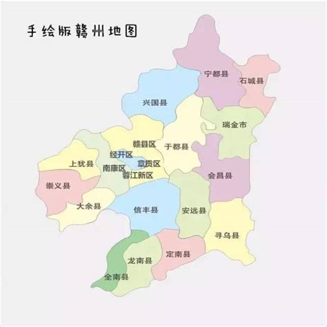 赣州行政区划图图片