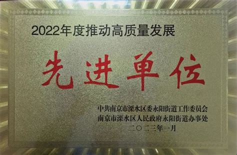 溧水公司获得区“2022年度推动高质量发展先进单位”荣誉称号_江苏有线