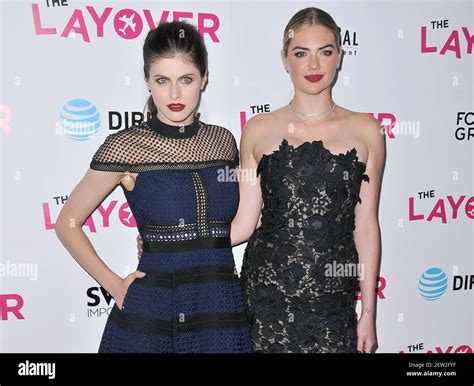 (L-R) Alexandra Daddario and Kate Upton together at "The Layover" Los ...