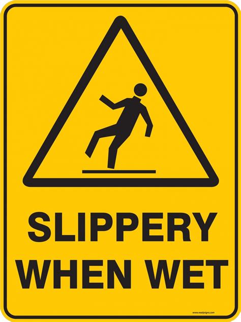 Warning Sign - SLIPPERY WHEN WET - Ready Signs