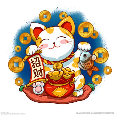 可爱招财猫插画图片下载-正版图片400089601-摄图网