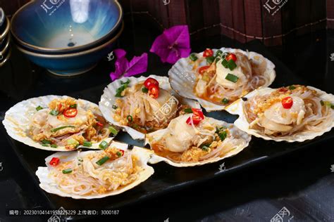 烤扇贝,中国菜系,食品餐饮,摄影素材,汇图网www.huitu.com