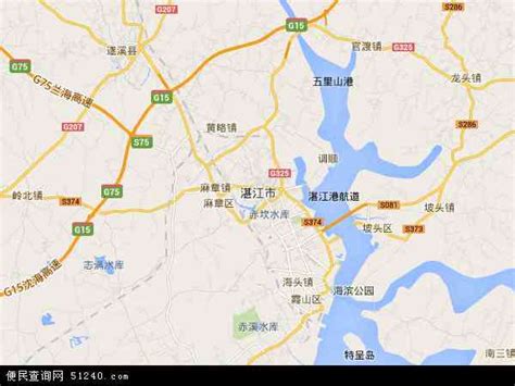 湛江市坡头区标准地图_湛江地图库_地图窝