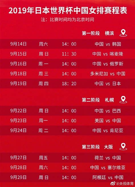 2019女排世界杯中国对日本直播入口+比赛时间- 武汉本地宝