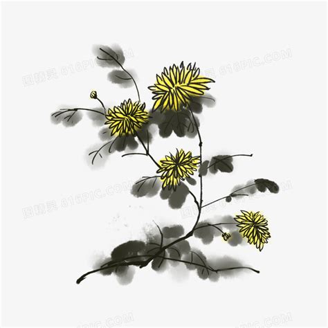 手绘菊花古风头像女生版