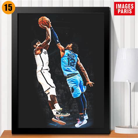 NBA篮球灰熊莫兰特防水相框摆台装饰挂画球星照片海报纪念品礼物-阿里巴巴