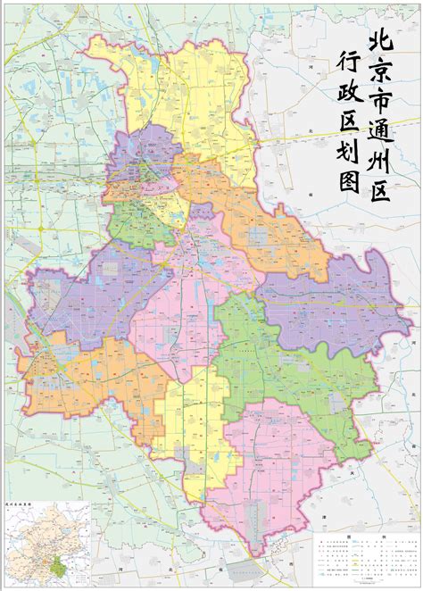 北京市通州区行政区划图高清版_北京地图库
