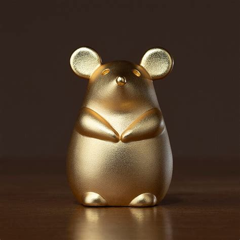 老鼠摆件五鼠运财招财小老鼠吉祥物生肖铜鼠金钱鼠属鼠的生日礼物-淘宝网