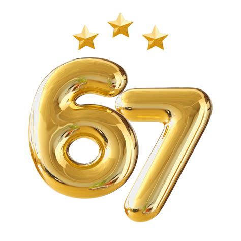 67 years anniversary number 11297932 PNG